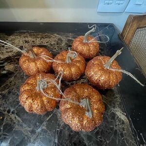 Sparkly Orange Pumpkin Decor!